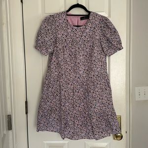 Pomander Place Lavender Floral Mini swing Dress size xs